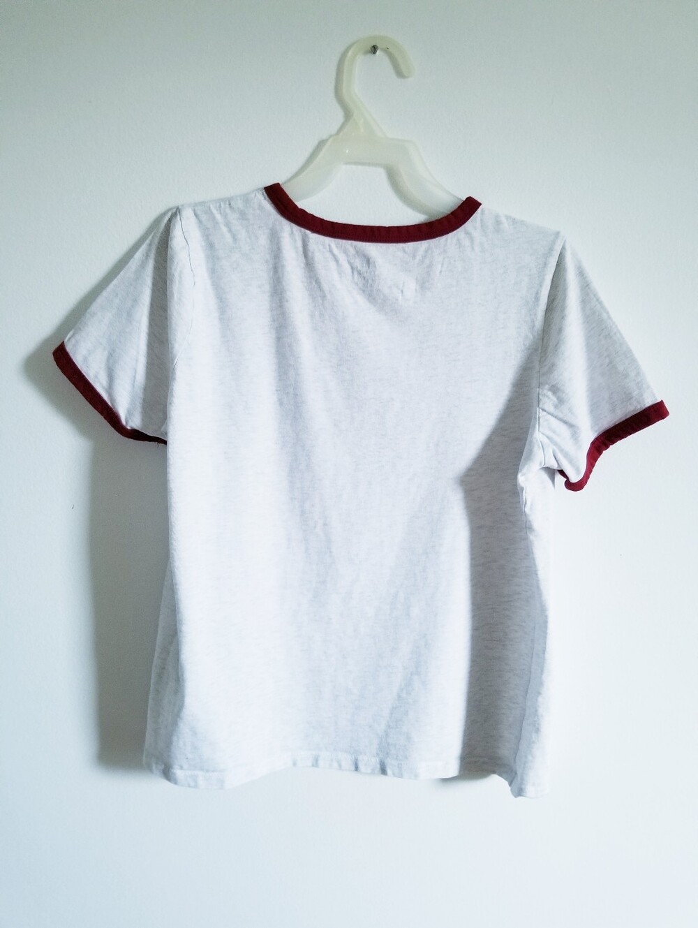 Vans White Ringer Tee Crop with Multicolor Script Logo - Picture 3 of 4